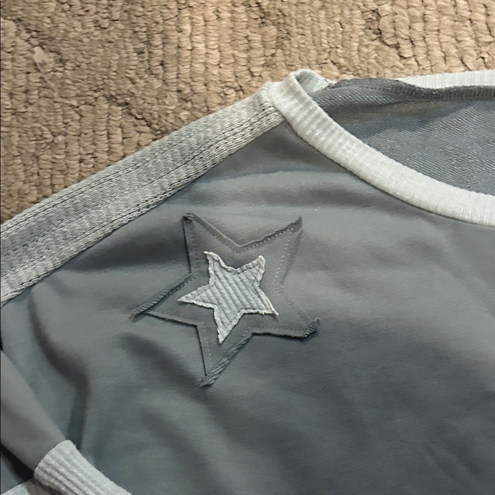 Angry Minnow Star Embellished Green Women's Sweatshirt - Picture 3 of 7